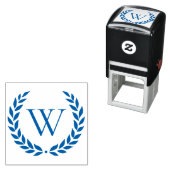 Laurel Wreath Mit Monogramm Initial Permastempel (Beispiel)