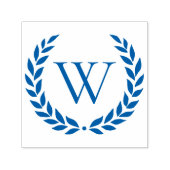 Laurel Wreath Mit Monogramm Initial Permastempel (Design)