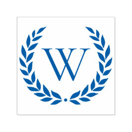 Laurel Wreath Mit Monogramm Initial Permastempel