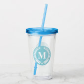 Laurel Wreath Monogram Acryltrinkbecher (Rückseite)