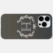 Laurel Wreath Monogram Case-Mate iPhone Hülle (Rückseite (Horizontal))