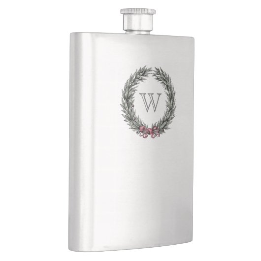 Laurel Wreath Monogram Flask Flachmann (Rechts)