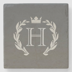 Laurel Wreath Monogram Steinuntersetzer