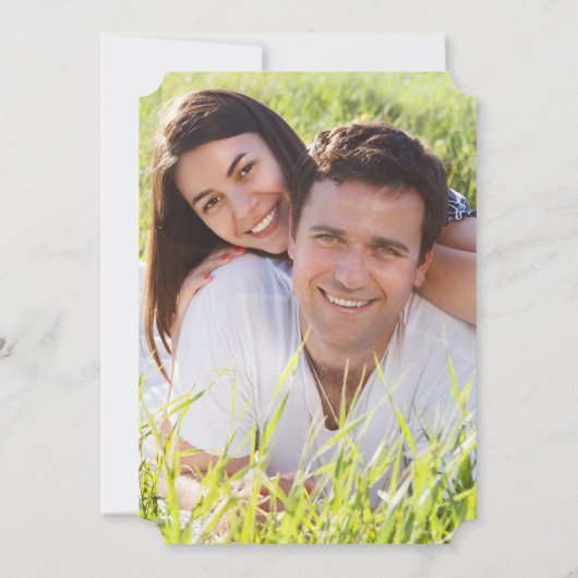 Laurel Wreath Olive Foliage Foto Save the Date Einladung (Rückseite)