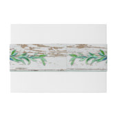 Laurel Wreath Olive Leaf Branch Modern Wood Einladungsbanderole (Rückseitenbeispiel)
