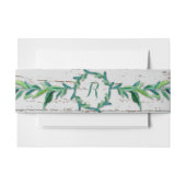 Laurel Wreath Olive Leaf Branch Modern Wood Einladungsbanderole (Vorderseite Beispiel)