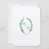 Laurel Wreath Olive Leaf Zweigstelle Modern Simple Einladung (Rückseite)