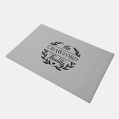 Laurel Wreath Personalisiert Door Mat Fußmatte (Schrägansicht)