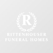 Laurel Wreath Personalisiert Fensteraufkleber (Blatt)