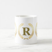 Laurel Wreath Personalisiert Imitats Goldleaf Tass Kaffeetasse (Mittel)
