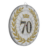 Laurel Wreath und Crown 70. Geburtstag Dartscheibe (Vorderseite Links)