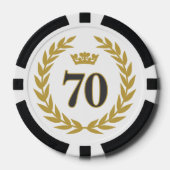 Laurel Wreath und Crown 70. Geburtstag Pokerchips (Vorderseite)