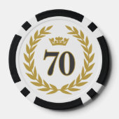 Laurel Wreath und Crown 70. Geburtstag Pokerchips (Rückseite)