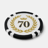 Laurel Wreath und Crown 70. Geburtstag Pokerchips (Einzeln)