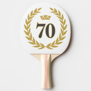 Laurel Wreath und Crown 70. Geburtstag Tischtennis Schläger