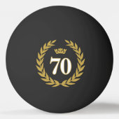 Laurel Wreath und Crown 70. Geburtstag Tischtennisball (Vorderseite)
