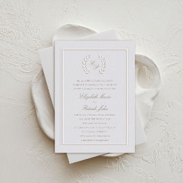 Laurel Wreath Wappen Frame Classic Formal Wedding Einladung