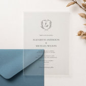Laurel Wreath Wappen Minimalistisch Chic Wedding Einladung