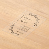 Laurel Wreath Wedding Acryleinladungen (Ablage )