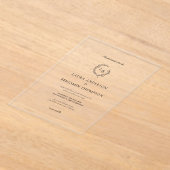 Laurel Wreath Wedding Crest Minimalist Acryleinladungen (Ablage )