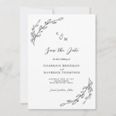 Laurel Wreath Wedding Save The Date (Vorderseite)