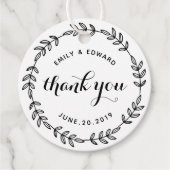 Laurel Wreath Wedding Vielen Dank Geschenkanhänger (Vorderseite)