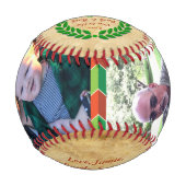 Laurel Wreath Your Foto Baseball Best Vater (Rückseite)