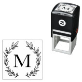 Laurels Elegant Monogram Typografy Modern Minimal Permastempel (Beispiel)