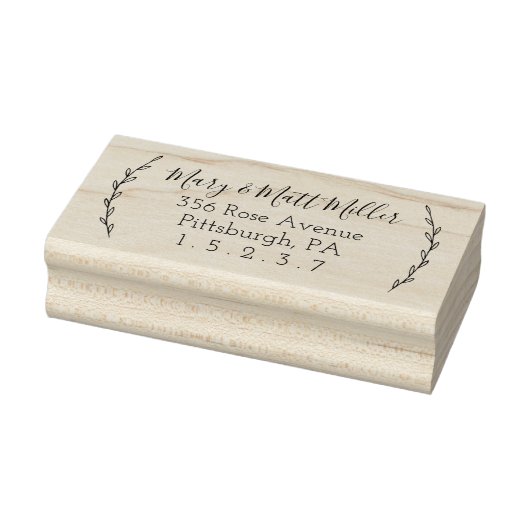 Laurels Personalisiert Address Rubber Briefmarke Gummistempel (Stempel)