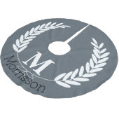 Laurels (Weißwein) - Personalisiert Polyester Weihnachtsbaumdecke (Schrägansicht)