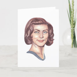 Lauren Bacall Portrait Grußkarte Dankeskarte