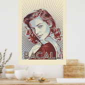 Lauren Bacall Vector Artwork Poster (Küche)