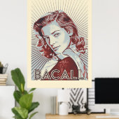 Lauren Bacall Vector Artwork Poster (Heimbüro)