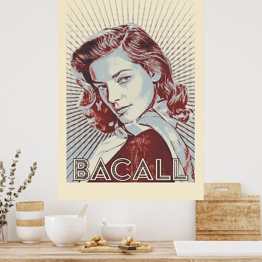 Lauren Bacall Vector Artwork Poster (Küche)