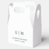 Lauren Black und White Monogram Elegant Wedding Geschenkschachtel (Geöffnet)