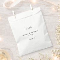 Lauren Black und White Monogram Elegant Wedding
