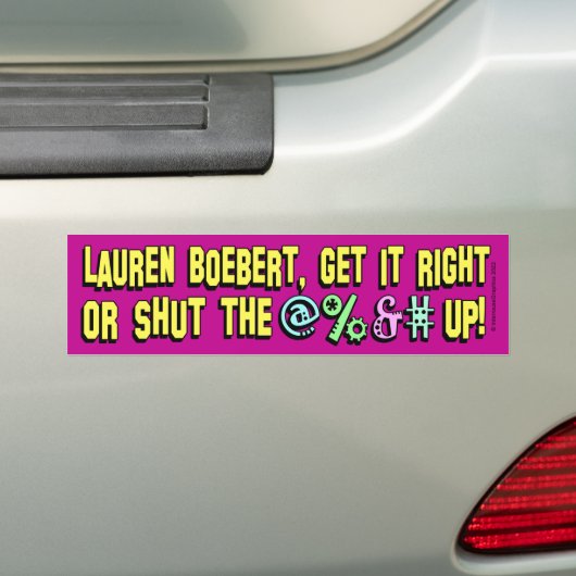 Lauren Boebert, shut the @%# up! Bumper Sticker Autoaufkleber (Auf Auto)