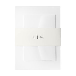 Lauren Cream Monogram Elegant Wedding Einladungsbanderole
