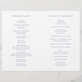 Lauren Dusty Blue Monogram Elegant Wedding (Rückseite)