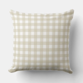 Lauren Gingham Beige Kissen