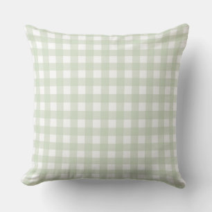 Lauren Gingham Pastel Green Kissen
