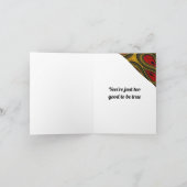 Lauren Hügel-afrikanische Gewebe-Gruß-Karte Karte (Innenseite)