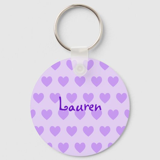 Lauren in Lila Schlüsselanhänger (Vorderseite)