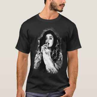 Lauren Jauregui Schwarzweiß-Logo Classic T-Shi T-Shirt