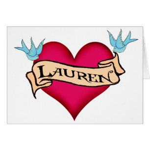 Lauren - kundenspezifische Herz-Tätowierungs-T -