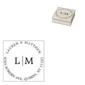 Lauren Monogram Elegant Wedding Gummistempel (Stempel)