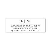 Lauren Monogram Elegant Wedding Permastempel (Design)