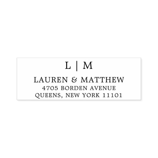 Lauren Monogram Elegant Wedding Permastempel (Design)