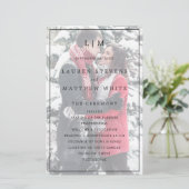 Lauren Monogram Foto Elegant Wedding (Stehend Vorderseite)