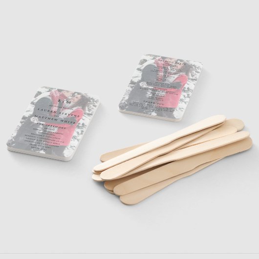 Lauren Monogram Foto Elegant Wedding Fächer (Non-assembled)